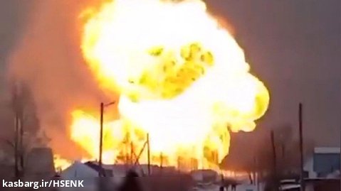 آتش سوزی خط لوله گاز در غرب روسیه