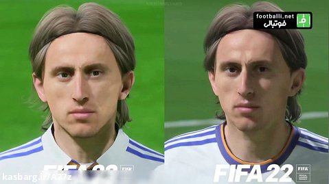 چهره های بازیکنان در FIFA 22 و FIFA 23