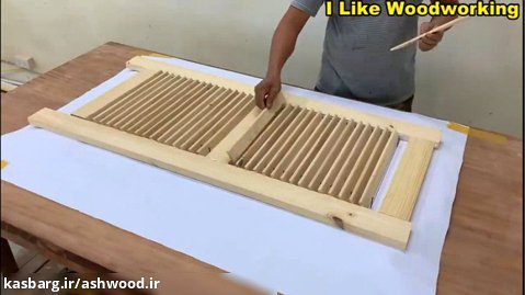 روش جالب برای ساخت درب کرکره ای چوبی