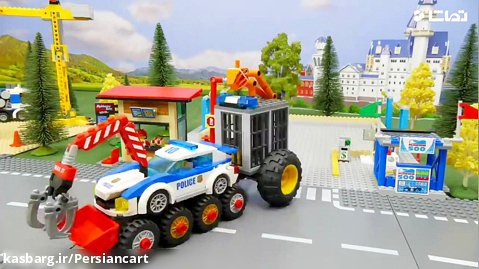 ماشین بازی کودکانه شهر لگوها : ساخت ماشین پلیس بزرگ و همه کاره !