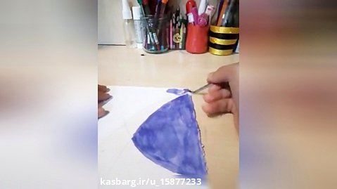 نقاشی کیوت با ابرنگ
