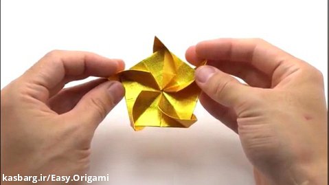 آموزش ساخت فرفره ستاره ای با اوریگامی