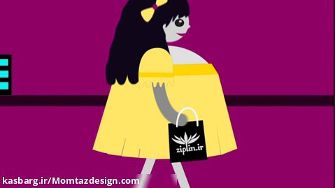 لوگو انیمیشن دختر نوجوون فروشگاه زیپلین