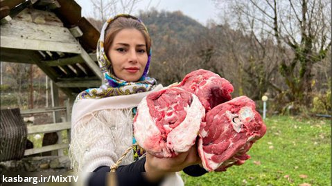 طرز تهیه پلو گردن بره و لوبیا به سبک روستایی  آشپزی ایرانی