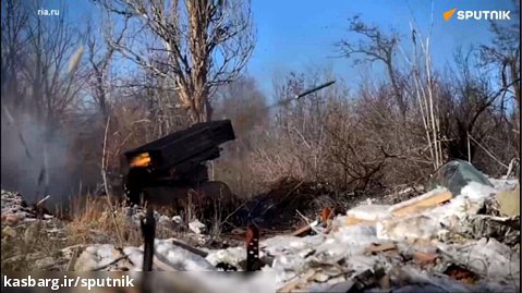 گروه وایکینگ مواضع اوکراینی را در دونتسک با پوشش آتش راکت انداز چندگانه گرفتند