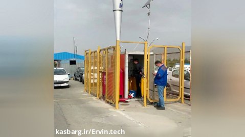دستگاه ضدتگرگ اروین - نصب شده در پارکینگ شرکت ایران خودرو تهران - ۱۳۹۵