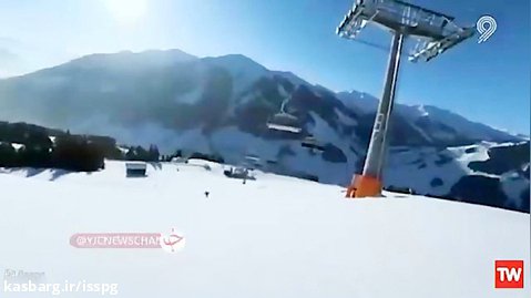 ویدئویی هیجان انگیز از پایین آمدن از قله برفی با دوچرخه