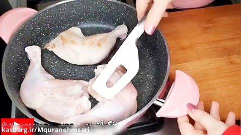 آشپزی زرشک پلو با مرغ زعفرانی/ غذای مجلسی/ مرغ خوشمزه