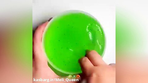 اسلایم شفاف سبز / اسلتیم شفاف قورباغه / اسلایم شفاف کیوی