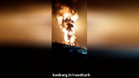 آتش سوزی شدید در شهرک صنعتی شهید سلیمی