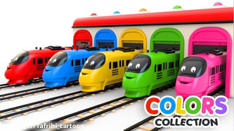 رنگ ها برای یادگیری کودکان با قطار اسباب بازی - مجموعه فیلم های رنگ ها