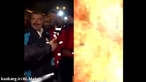 انفجار یک بخاری گرم کن در کنار فخرالدین کوجا وزیر بهداشت ترکیه در هاتای ترکیه