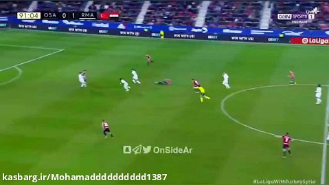گل دوم رئال مادرید به اوساسونا توسط مارکو آسنسیو / لالیگا