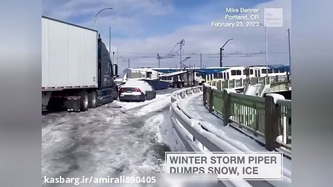 کولاک و طوفان های برف و یخ در آمریکا به روایت تصویر