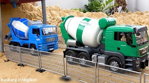 ماشین بازی کودکانه/اسباب بازی کودکانه/اسباب بازی209/ساخت پل برای عبور کامیون ها