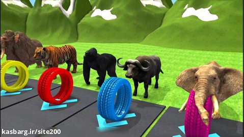 بازی حیوانات وحشی | سرگرمی کودک و نوجوان | بازی گوریل گاومیش فیل