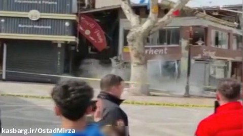 ریزش ساختمان در اثر زلزله ترکیه