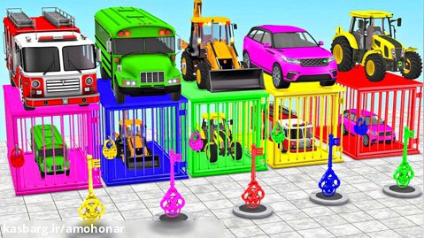 انیمیشن ماشین - ماشین بازی - دروازه های قفل شده- سرگرمی برنامه کودک