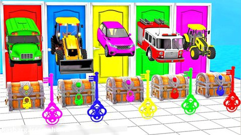 کارتون ماشین - ماشین بازی - دروازه های رنگی- سرگرمی برنامه کودک