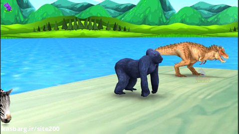بازی حیوانات وحشی | بازی گوریل دایناسور و میمون | برنامه کودک حیوانات
