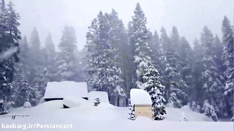 بارش غیرعادی برف در کالیفرنیا