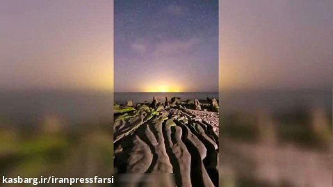 رد ستارگان بر ساحل آسمان خلیج فارس