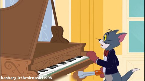 کارتون تام و جری موش و گربه :: تمرین موسیقی با حلزون