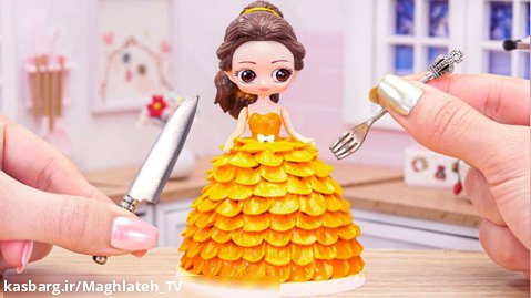 تفریحی و سرگرمی:: تزیین کیک عروسک خوشگل مینیاتوری شگفت انگیز مینی نانوایی
