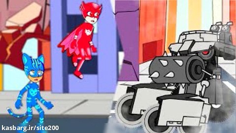 انیمیشن پی جی ماسک - پی جی ماسک مبارزه با ربات ها - کت نوار زندانیه