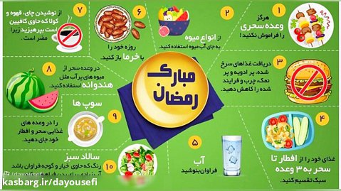 توصیه های ماه مبارک رمضان
