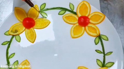 میوه آرایی - تزئین مجلسی بشقاب میوه برای عید نوروز