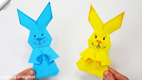 کاردستی کاغذی برای کودکان/ساخت 3 مدل خرگوش جهنده با کاغذ/اوریگامی/اریگامی