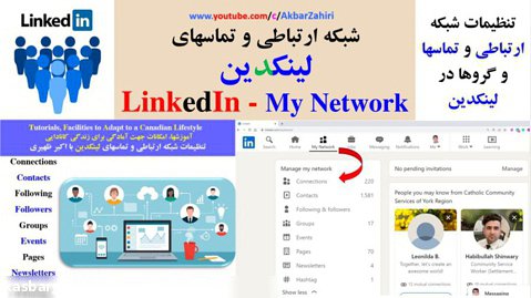 تنظيمات شبکه ارتباطی و تماسها و گروها در لينکدين LinkedIn - My Network
