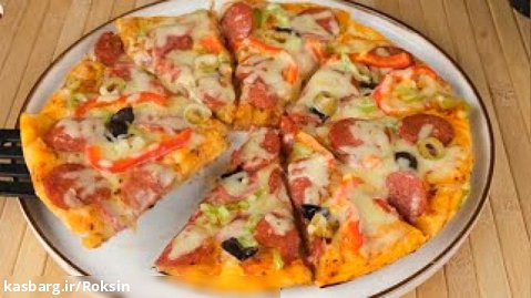 طرز تهیه پیتزا خوشمزه خانگی :: آموزش آشپزی فست فود