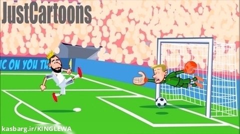 کارتون بازی بارسلونا ۰-۴ رئال مادرید | بازی برگشت نیمه نهایی جام حذفی اسپانیا