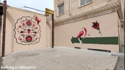 نقش و نگار بهاری بر دیواره های شهر