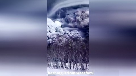 لحظه فوران آتشفشان شیولوچ در کامچاتکا