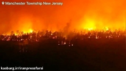 وقوع آتش سوزی در جنگل ایالت نیوجرسی