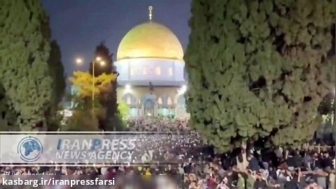 حضور 300هزار نمازگزار فلسطینی در مسجدالاقصی