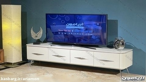 میز تلویزیون سفید مدرن | طراحی جدید | طرح ترکیه ای
