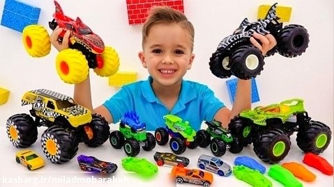 ماشین بازی کودکانه | ماشین های اسباب بازی ولاد و نیکی | بانوان کودک