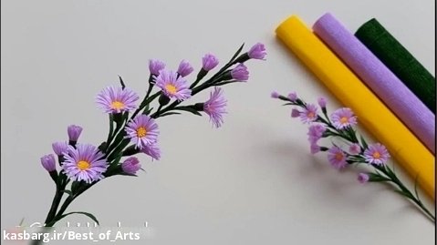آموزش گلسازی زیبا با کاغذ کشی