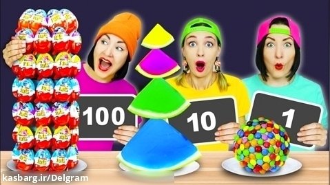 چالش های غذایی پیکوپاکی -  100 لایه چالش غذایی - بانوان سرگرمی تفریحی