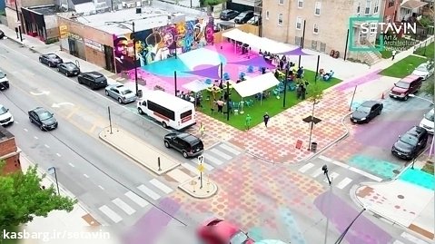 بهسازی شهری PopCourts ، اثر تیم طراحی Lamar Johnson Collaborative ، شیکاگو
