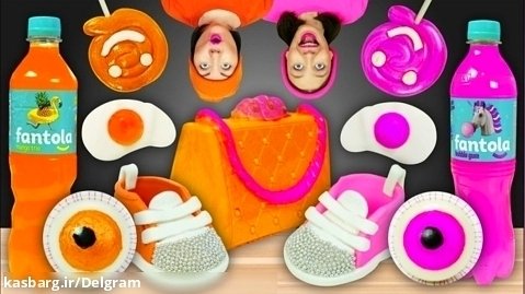 چالش های غذایی پیکوپاکی / موکبانگ غذای صورتی در مقابل نارنجی / تفریحی و سرگرمی