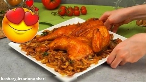 لذت آشپزی | طرز تهیه خوراک مرغ همراه با سالاد مخصوص