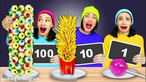 چالش غذایی پیکوپاکی - چالش موکبانگ چشم ژله ای 100 لایه - بانوان سرگرمی تفریحی
