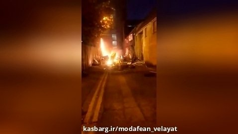 آتش زدن چادر مهاجران در ایرلند