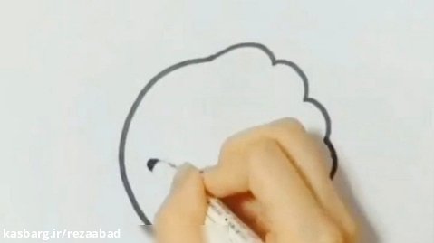 آموزش نقاشی با دست - گنجشک خوشگل