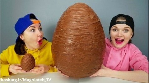 Mukbang Giant Chocolate Egg چالش تخم مرغ شکلاتی غول پیکر توسط Pico Pocky